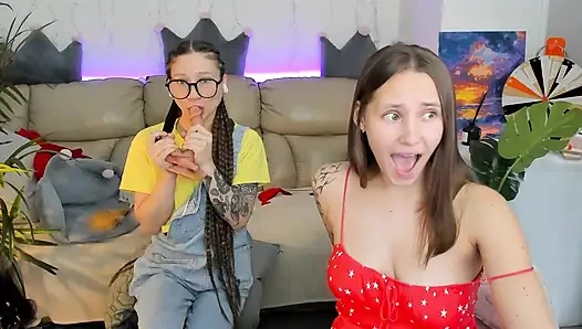 2 шлюхи прошли собеседование на работу по видео и начали раздеваться, чтобы пройти его