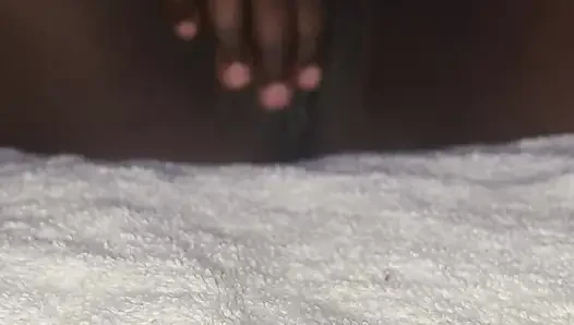 Homemade African Ebony Teen masturbating Creamy Wet Fat Clit POV & BBC Fucks POV