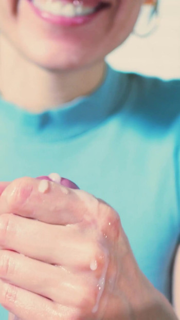 Captivating moment from "Edging handjob and huge cumshot"