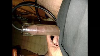 Fat cock head in pantyhose