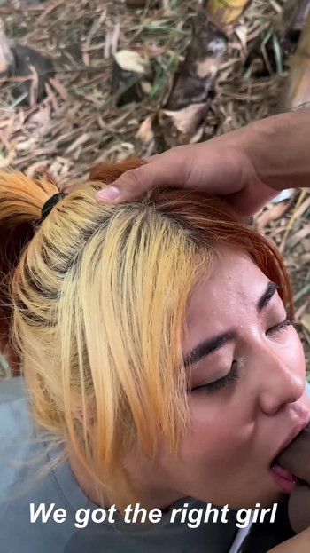 Spectacular moment from "Stranger offers Celeste Alba to fuck in outdoor park"