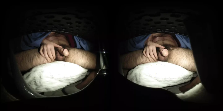 VR180 Stroking Hairy Cock