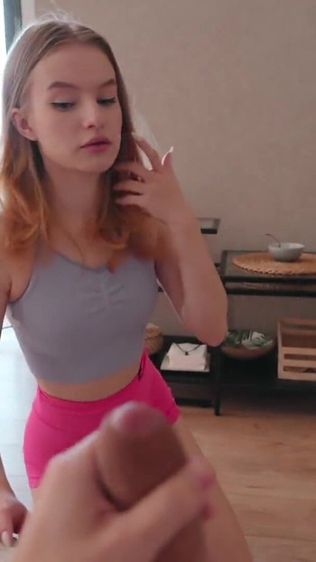 Emotional moment from "Top 10 Pranks Over Stepsister - #1 Dick in Popcorn"