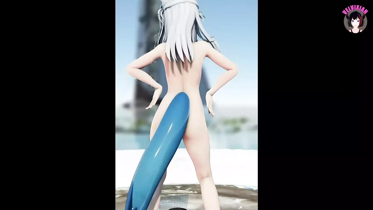 Vtuber Gura - 猫耳 + 性感舞蹈全裸（3D 成人动漫）