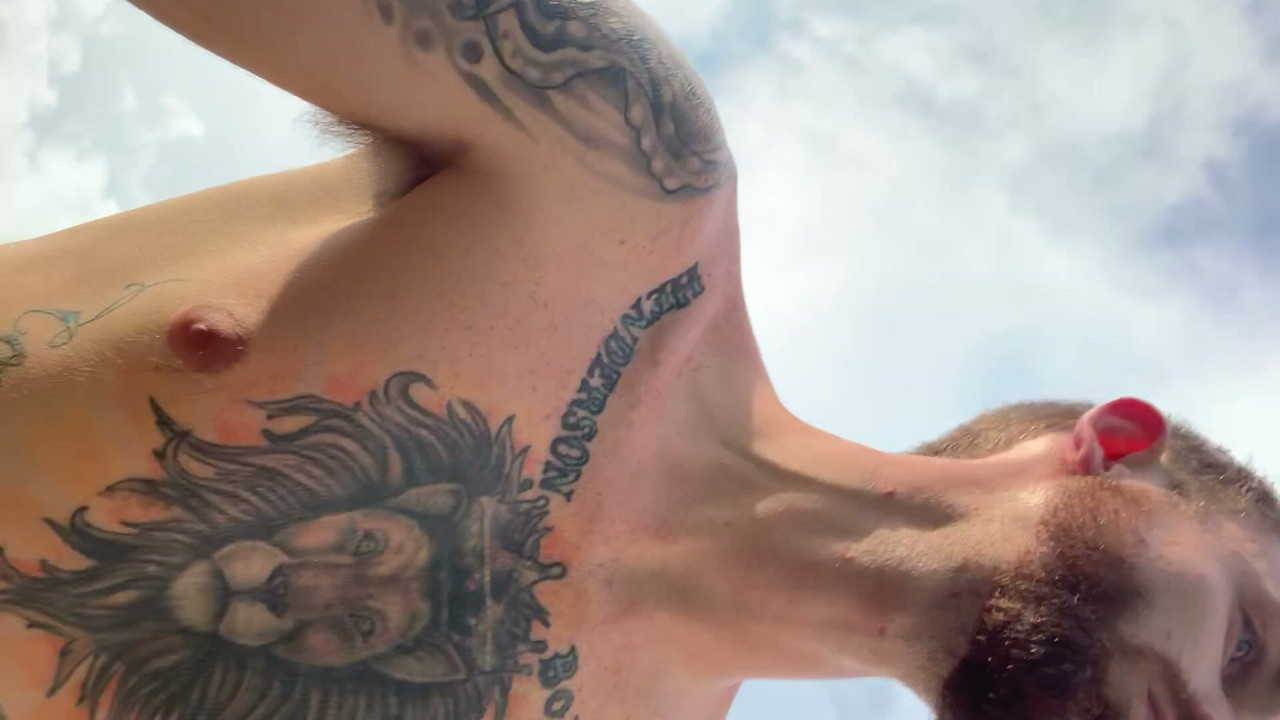 Look at them perfect balls, Big cock and balls outside, tattoos.