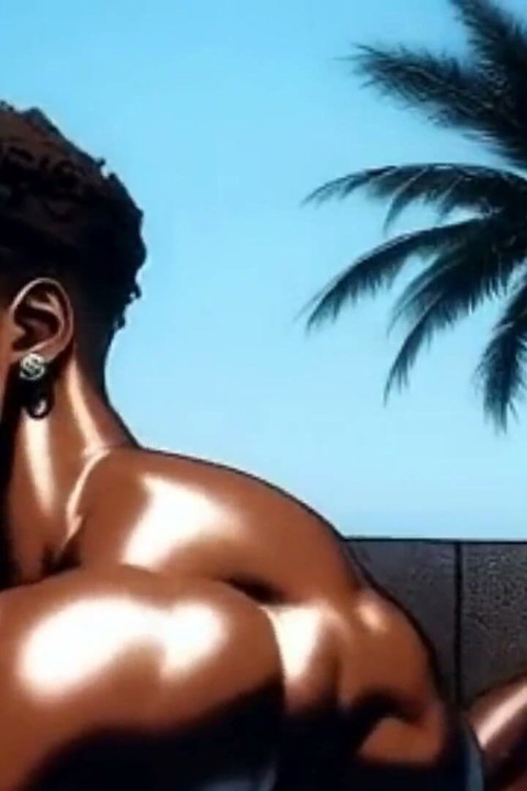 Gay Anal Sex with Two Black Men by the Pool of a Luxury Hotel. Yaoi Hentai Animation