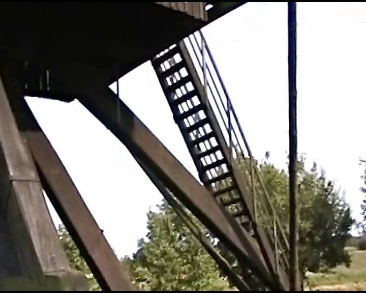 Beautiful big ass German doll sucks cock outdoors