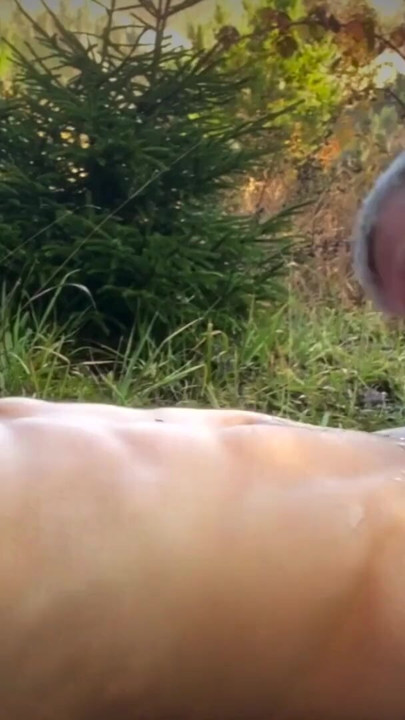 A loving nomadic couple at a rest stop have rough sex in the forest - the man's huge penis stretches the twink's asshole. | Clip 3