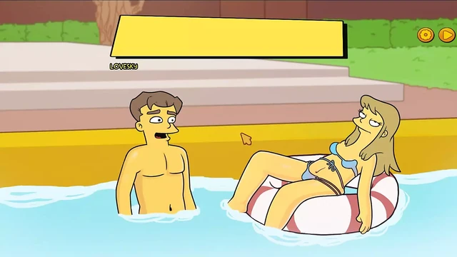 Simpsons - Burns Mansion - Part 23 Swimming Naked And CowGirl POV By LoveSkySanX