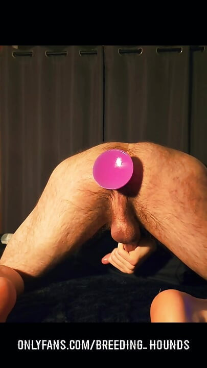 Hairy tattooed punk fucking his raw hole with a dragon dick dildo.