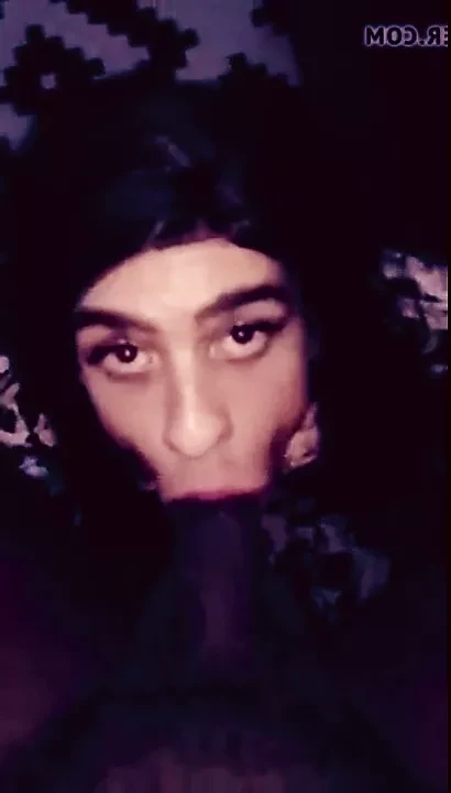 VERY SEXY Latina CD Sissy Sucks BBC While Stroking Her Dick