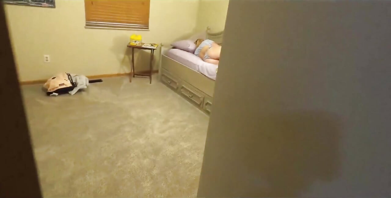 Stepfather Fucks His Stepdaughter While She Is Laying in Her Bed