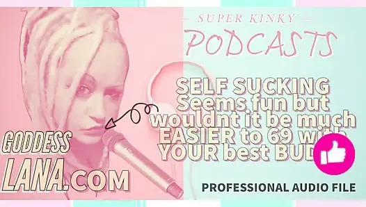 Cewek nakal ini nyepong kontol sendirian di podcast 6 tapi lama-lama nggak bisa 69 sama temanku