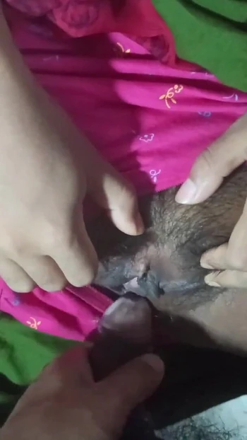 Thrilling moment from "Indian  Dulhan ka Suhaagraat me chudai, Indian newly married bhbahis painful sex video"
