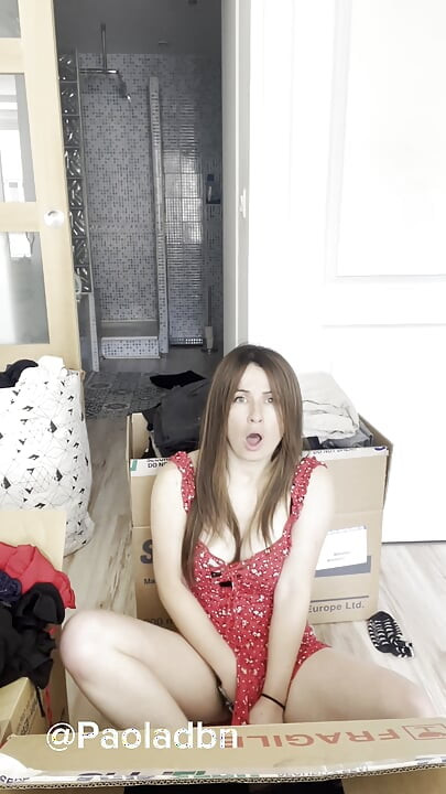 Solo Fun in Moving Boxes