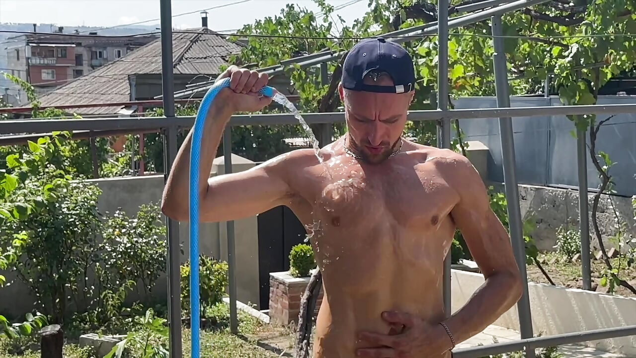 Hot gardener fucked his owner's son with his big cock while working