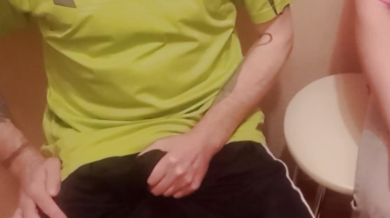 A woman jerks off my cock close up