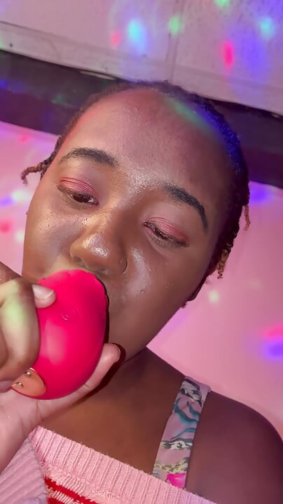 solo black girl, hairy pussy, and sextoys