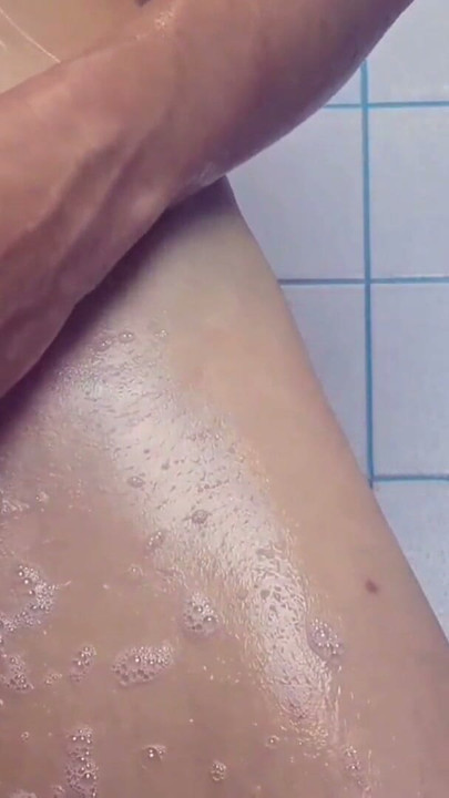 hot sexy erotically washes in the shower and jerks off his big beautiful cock | Clip 2