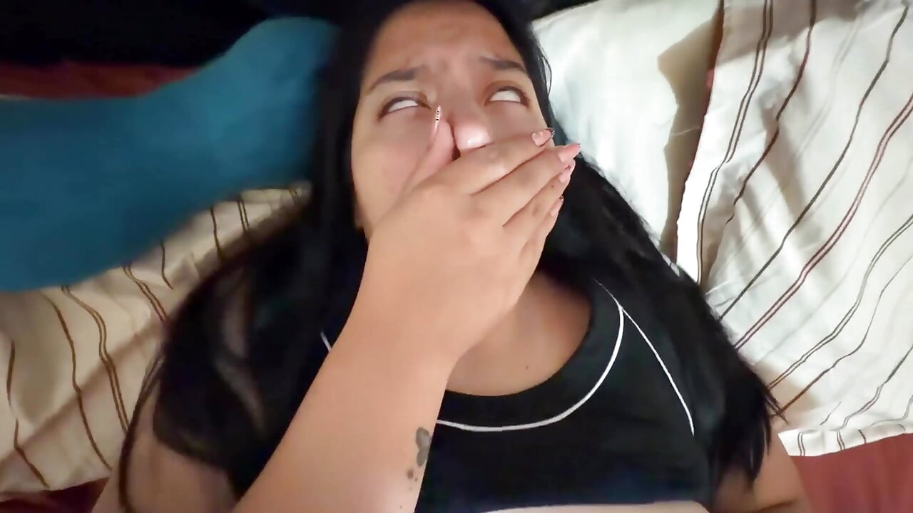 My stepsister seduces me but I have to fuck her in silence