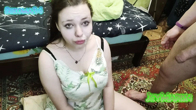 Fucked the bitch with my big dick and finished on her face