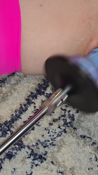 Spectacular moment from "Dirty talking skinny milf pounded by machine until she squirts multiple times"