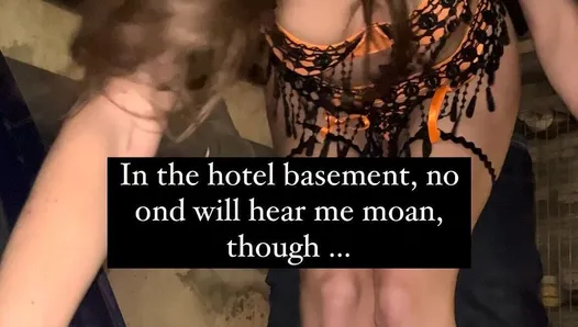 Seduction and Quick Fuck in the Hotel Basement but... We Are Not Alone!