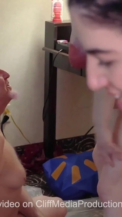 Emotional moment from "Body Paint Party: Art, Cum and Squirt, Loving on Everybody's Tits & Ass - Cliff Media"