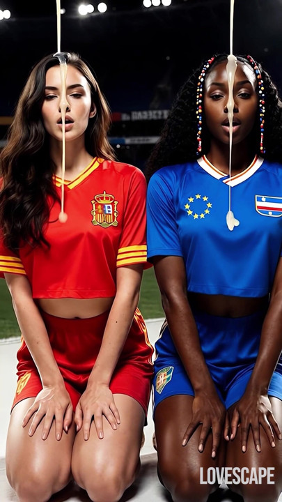 Hot Spanish & Cabo Verde Girls Make Out Heavy (AI)