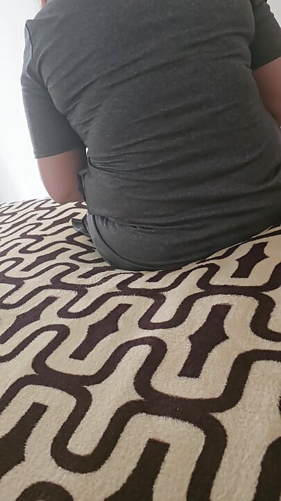 Step mom sitting in bed near Indian step son naked with dick out