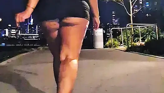Leg Tease - Mini Skirt - Thick Thighs - Angie Love - BBW - Puerto Rican Woman - Flip Flops