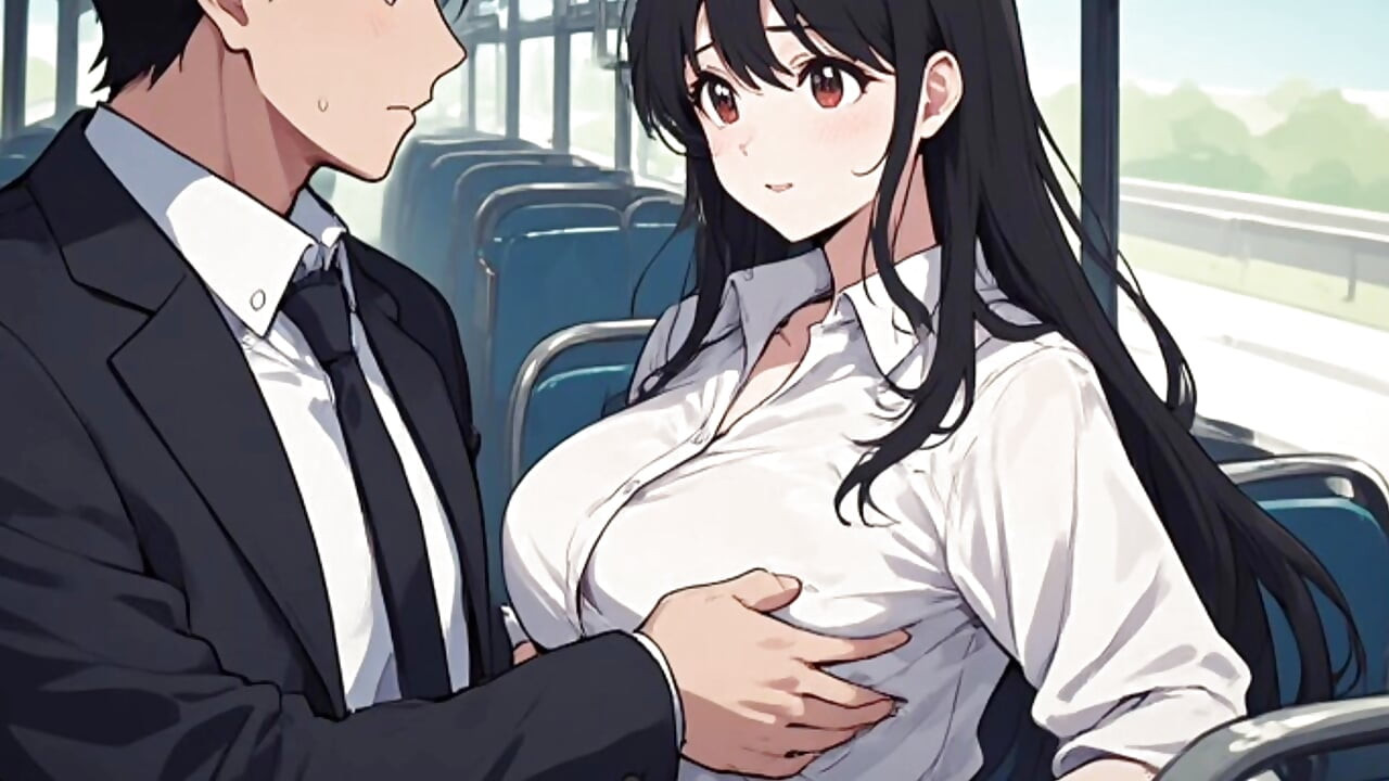 Chica anime seduce hombre con tren