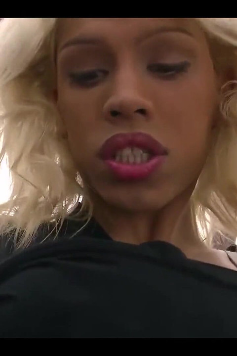 Blonde Shemale Lara with Straight Guy