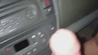 gear lever and dick in a hairy big pussy