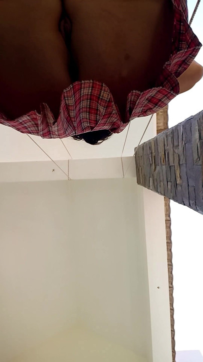 POV swinging pussy outdoor