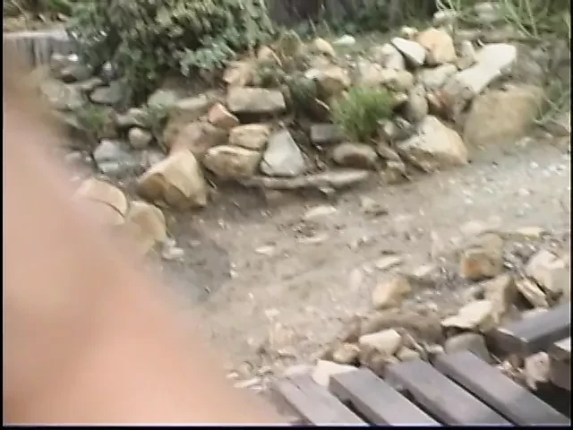 Black-haired stud fucks a teen blonde's tight ass at camp