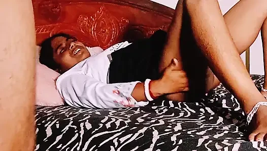 Threesome indian Bangla Bhabhi Sex when her pussy is creamy gets full fucked in double vaginal penetration
