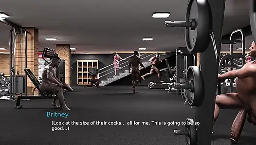 Неверную шлюховатую жену-блондинку трахнули в гэнгбэнге множество больших черных членов