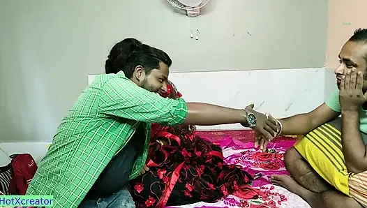 Desi Bengali Wife Threesome Sex! with Clear Desi Audio
