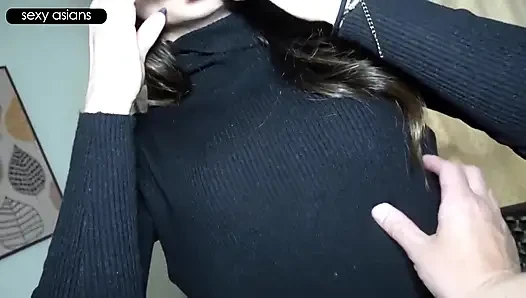 Schöne schöne verheiratete frau beginnt mit blowjob, unerwartete wendung führt zu intensiver creampie-begegnung