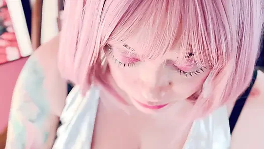 Hanya rokok cepat dengan gadis luar angkasa tina snua - OME oMI snap menghirup merokok hanyut