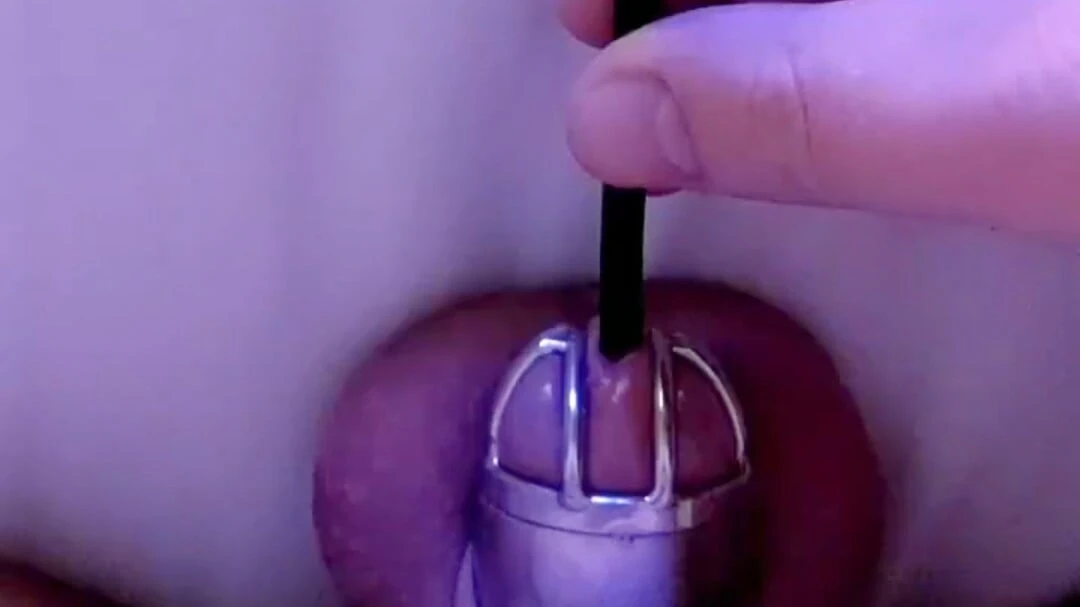 Deep Sounding A Locked Cock