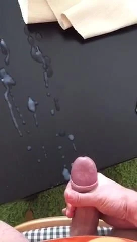 Huge load cumming in slow motion