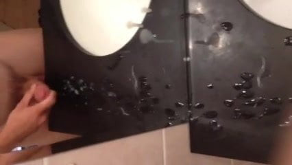 Cumming in the bathroom