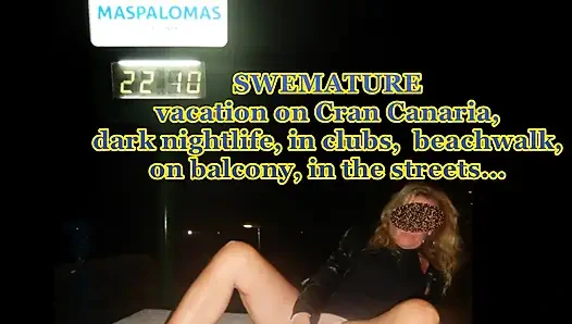İsveç tatili Gran Canaria'da, sikişiyor, kulüpte yarak emiyor, otel, gezinti, park etme.