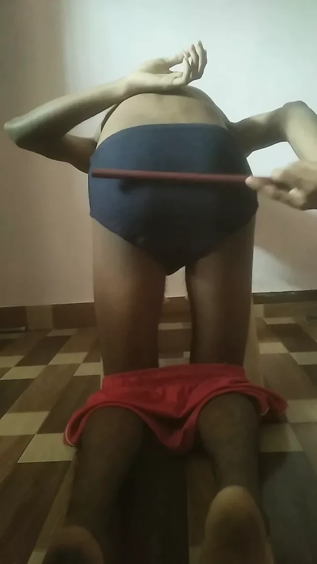 Hard butt caning punishment