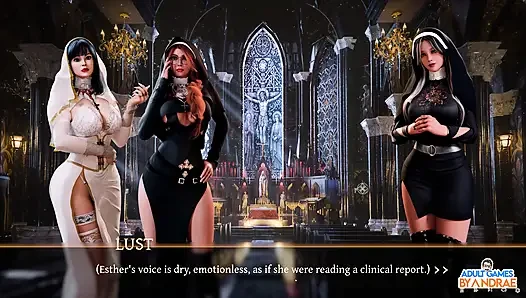 Sisters in Sin Gameplay Part 12 - Lust Performs the Sexual Ritual with Esther in the Library