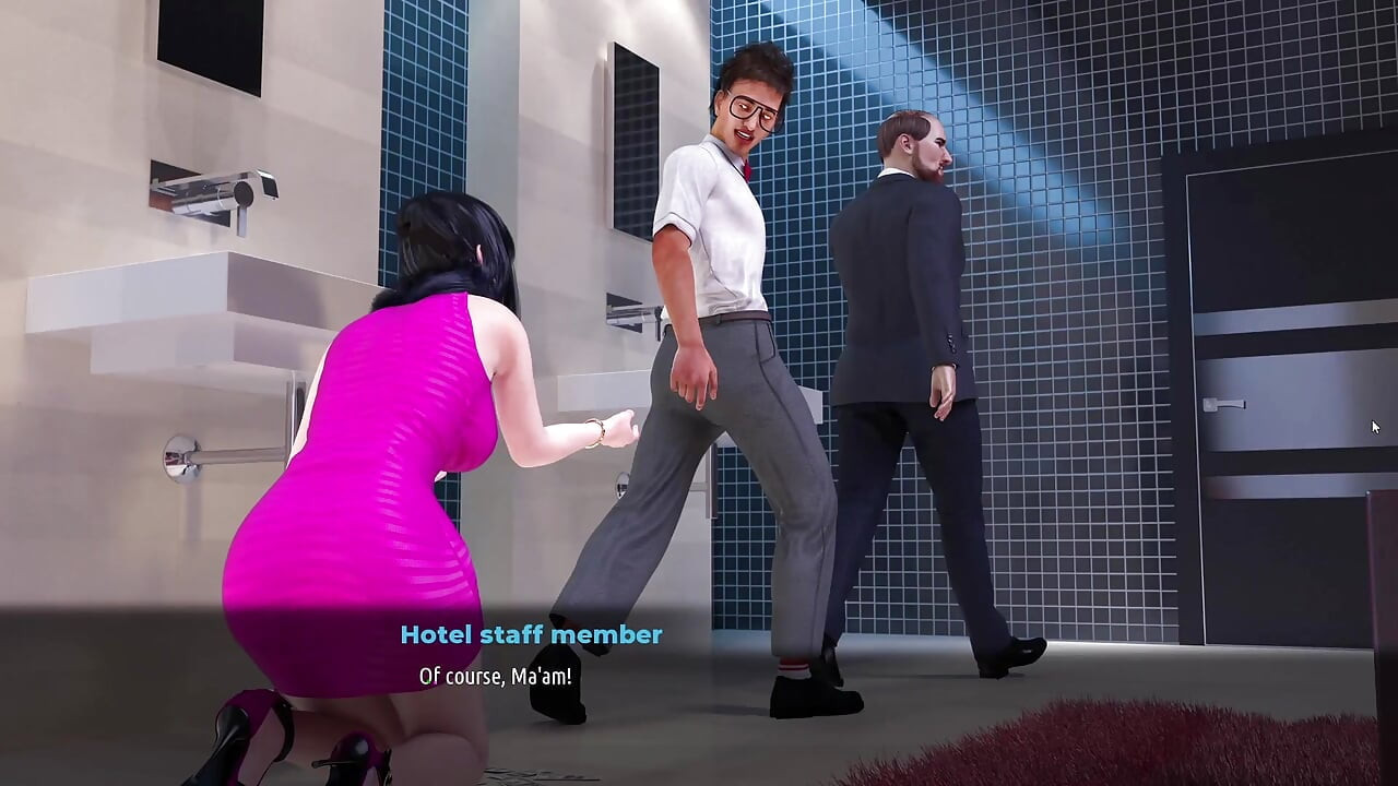 Fashion Business #1 - Monica suck dicks twice in toilet - Porn games, Adult games, 3d game