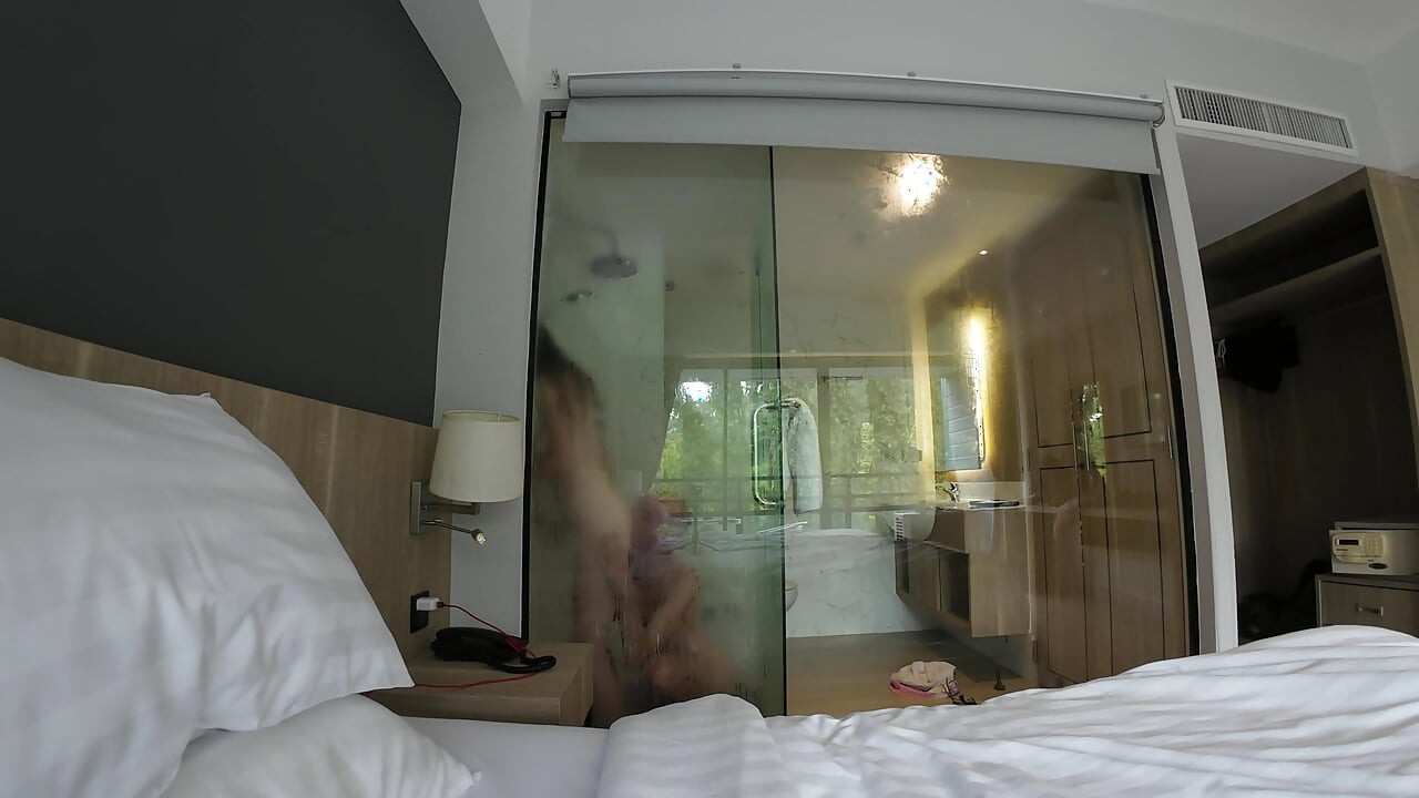 He Teasing Me with His Big Cock While I Shower