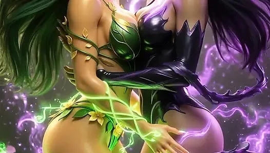 Sexy Superpowered Heroines Surrender To Intense Bedroom Pleasure